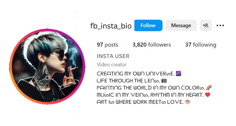 instagram stylish bio for boys is visible in this image.