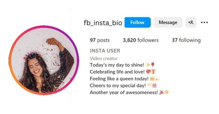 Short Birthday Bio for Instagram with Emoji Is visible in this image.