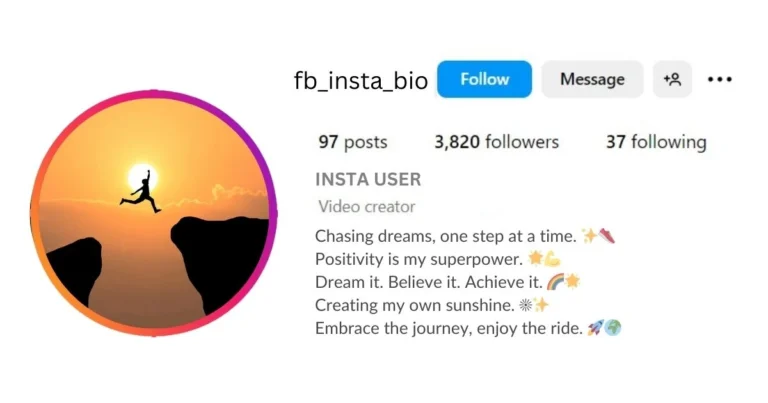 Short Motivational Bio For Instagram is visible in this image.