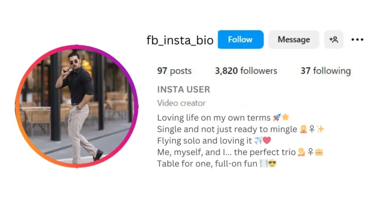 Singles Bio for Instagram is visible in this Image