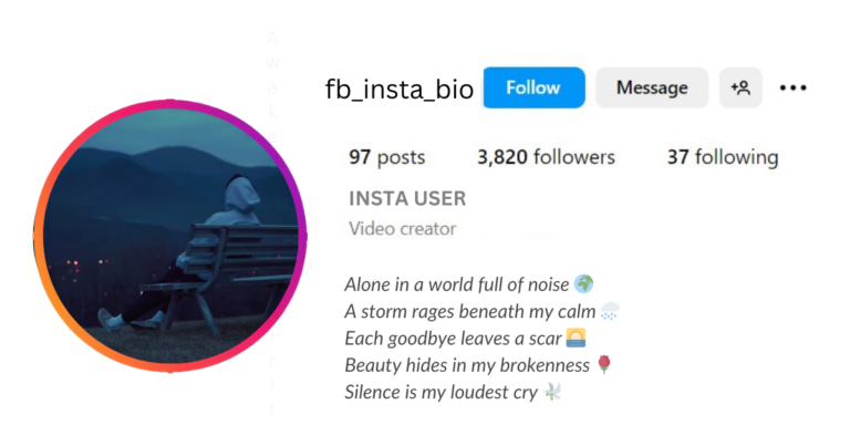 Sad Shayari Instagram Bio for Boy’s in English with Emoji