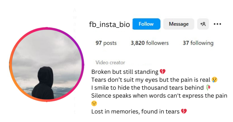 Sad Shayari Instagram Bio for Boy’s Attitude in English