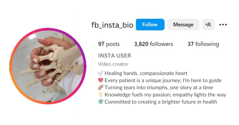 Doctor Bio for Instagram for Boys is visible in this Image.