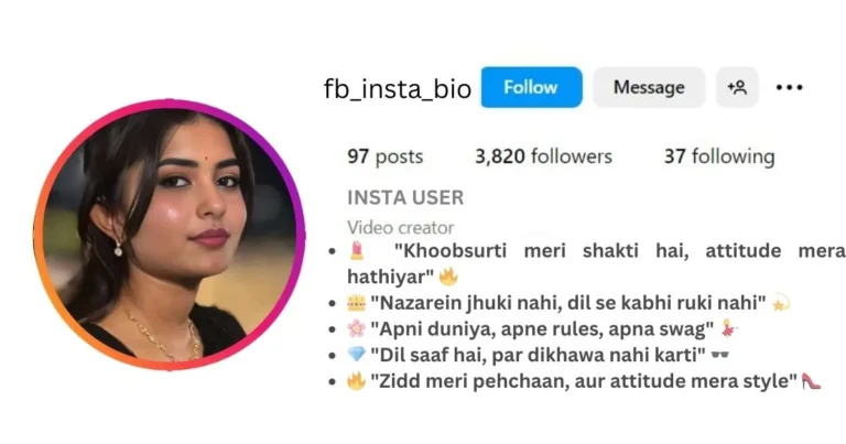 This image of About Hindi Bio For Instagram For Girl Attitude