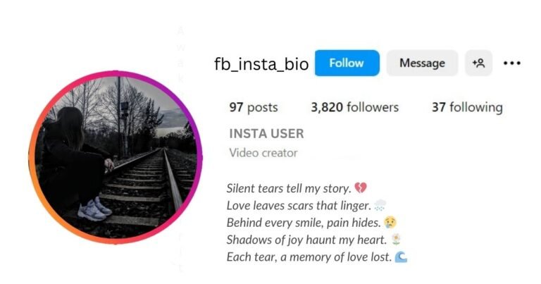 Sad Shayari Instagram Bio for Girls Attitude with Emoji is visible in this image.