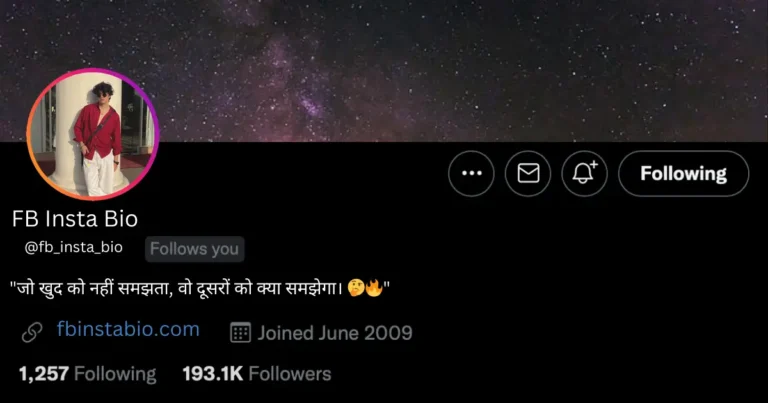 Twitter Bio in Hindi for Boy Attitude​ is visible in this image.