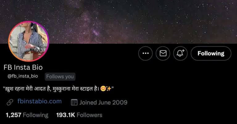 Twitter Bio in Hindi for Girls​ is visible in this image.