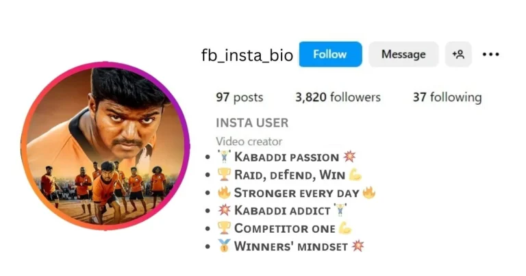 This image of About Instagram Bio For Kabaddi Lovers