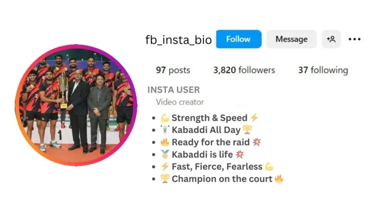 This image of About Instagram Bio For Kabaddi Lovers