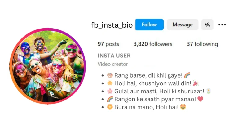 This image of About Holi Captions For Instagram In Hindi